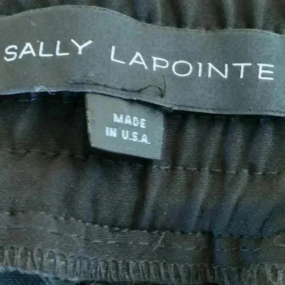 Sally Lapointe Black Embellished Bead Straight Leg Pull On Pants - Picture 5 of 6